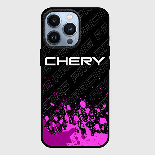 Чехол iPhone 13 Pro Chery pro racing: символ сверху / 3D-Черный – фото 1