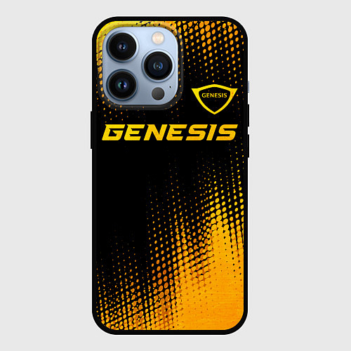 Чехол iPhone 13 Pro Genesis - gold gradient: символ сверху / 3D-Черный – фото 1