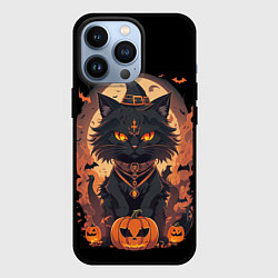 Чехол iPhone 13 Pro Черный кот в хеллоуине