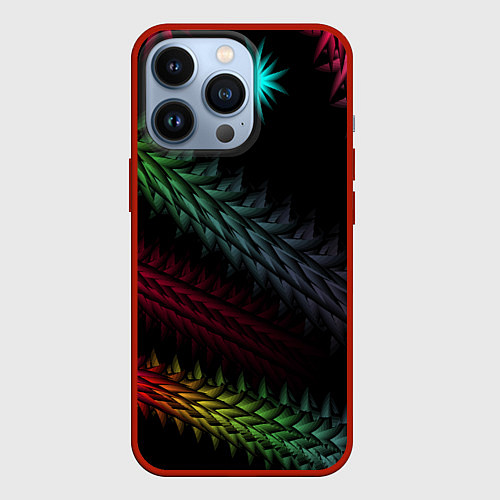 Чехол iPhone 13 Pro Звездный салют / 3D-Красный – фото 1