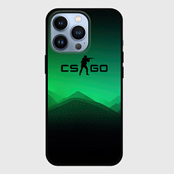 Чехол для iPhone 13 Pro CS GO green black background, цвет: 3D-черный