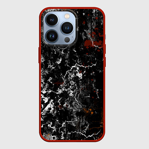 Чехол iPhone 13 Pro Граффити абстрактный рисунок / 3D-Красный – фото 1