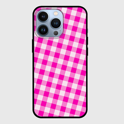 Чехол iPhone 13 Pro Розовая клетка Барби / 3D-Черный – фото 1