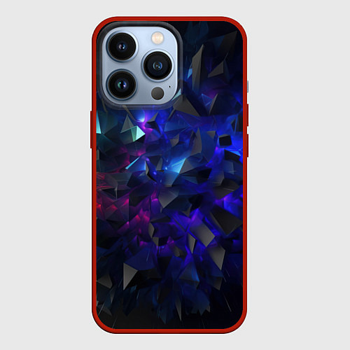 Чехол iPhone 13 Pro Обломки камней / 3D-Красный – фото 1