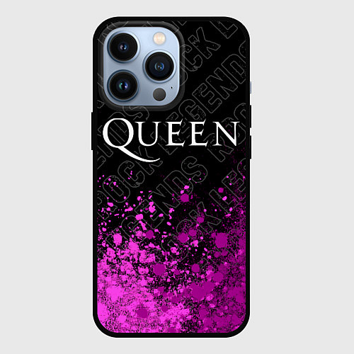 Чехол iPhone 13 Pro Queen rock legends: символ сверху / 3D-Черный – фото 1