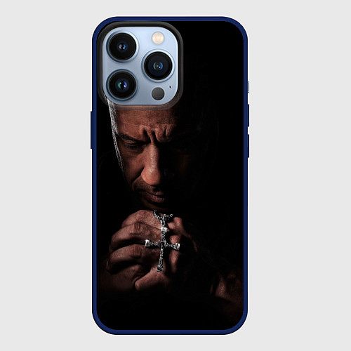 Чехол iPhone 13 Pro Вин - форсаж / 3D-Тёмно-синий – фото 1