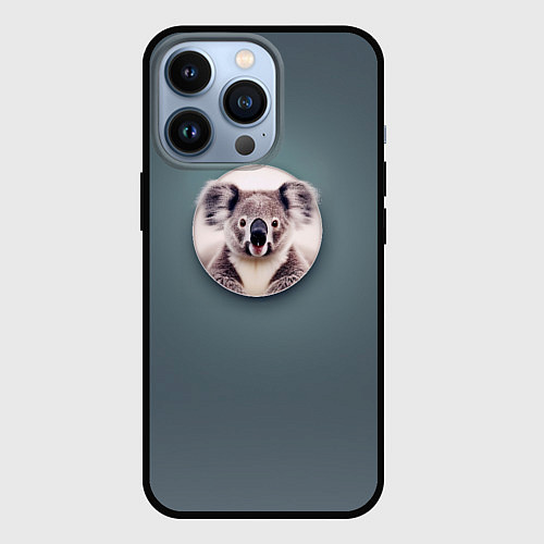 Чехол iPhone 13 Pro Забавная коала / 3D-Черный – фото 1