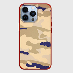 Чехол для iPhone 13 Pro Камуфляжный узор веенний, цвет: 3D-красный