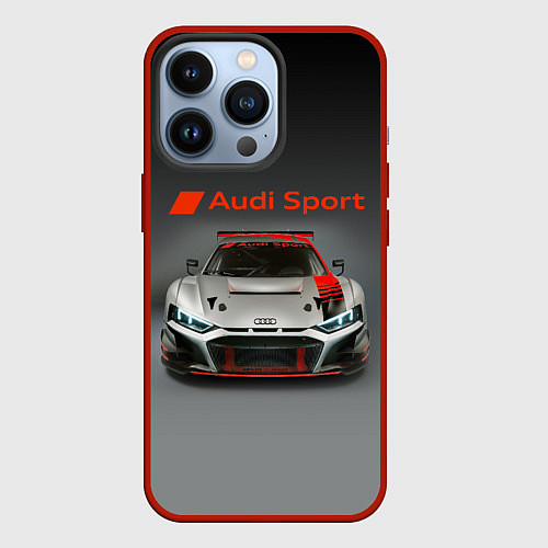 Чехол iPhone 13 Pro Audi sport - racing car - extreme / 3D-Красный – фото 1