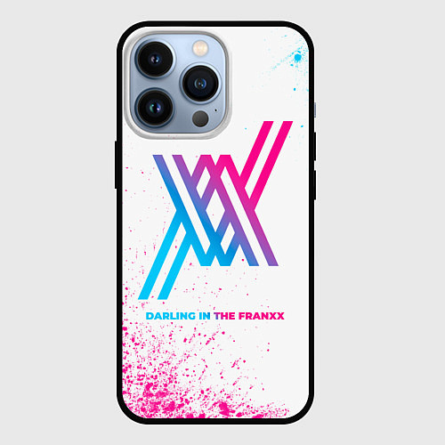 Чехол iPhone 13 Pro Darling in the FranXX neon gradient style / 3D-Черный – фото 1