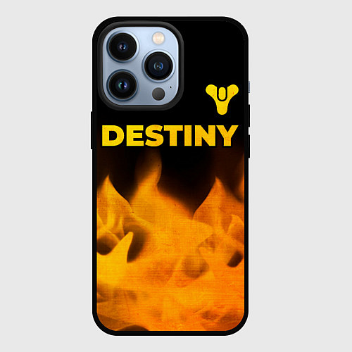 Чехол iPhone 13 Pro Destiny - gold gradient: символ сверху / 3D-Черный – фото 1