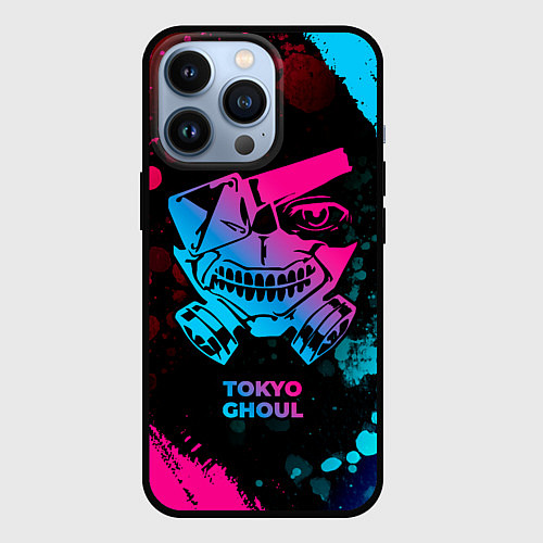 Чехол iPhone 13 Pro Tokyo Ghoul - neon gradient / 3D-Черный – фото 1