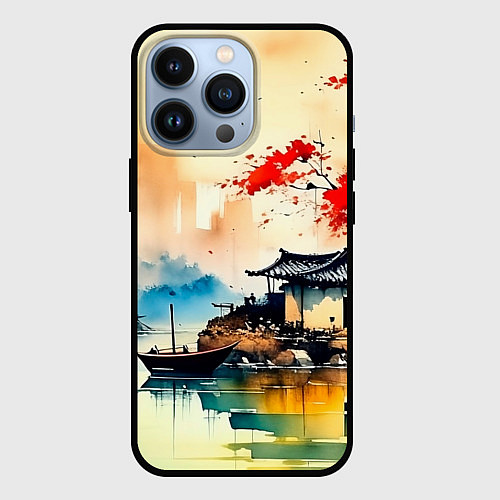 Чехол iPhone 13 Pro Краски природы / 3D-Черный – фото 1