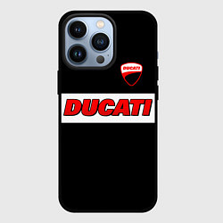 Чехол iPhone 13 Pro Ducati motors - черный