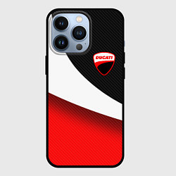 Чехол для iPhone 13 Pro Ducati - красно-черный, цвет: 3D-черный