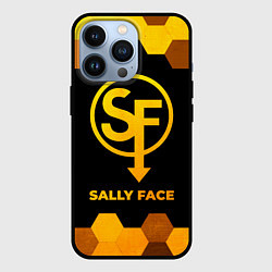 Чехол iPhone 13 Pro Sally Face - gold gradient