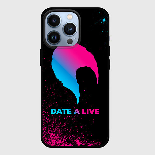 Чехол iPhone 13 Pro Date A Live - neon gradient / 3D-Черный – фото 1