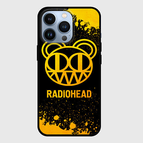 Чехол iPhone 13 Pro Radiohead - gold gradient / 3D-Черный – фото 1