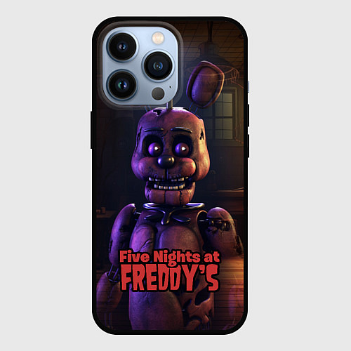 Чехол iPhone 13 Pro Five Nights at Freddys Bonnie / 3D-Черный – фото 1