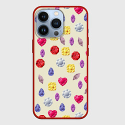 Чехол для iPhone 13 Pro Минералы и кристаллы, цвет: 3D-красный
