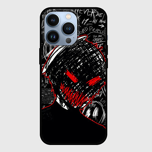 Чехол iPhone 13 Pro Токийский гуль - Dead inside mood / 3D-Черный – фото 1