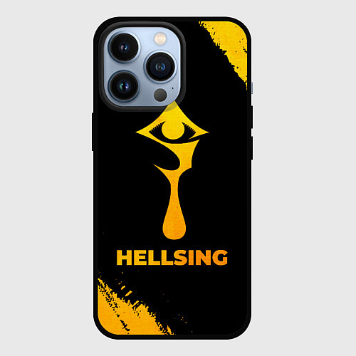 Чехол iPhone 13 Pro Hellsing - gold gradient / 3D-Черный – фото 1