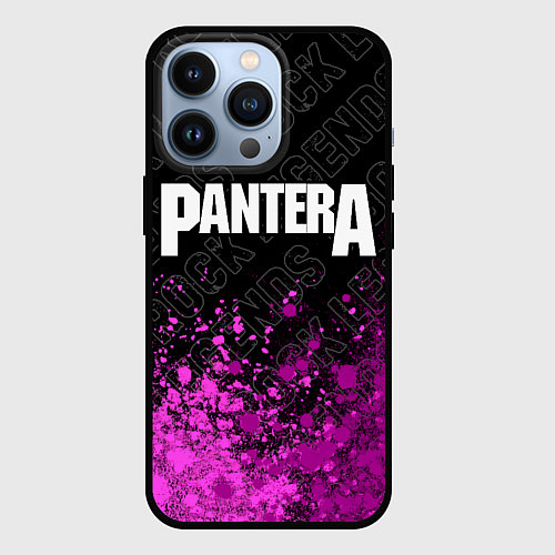 Чехол iPhone 13 Pro Pantera rock legends: символ сверху / 3D-Черный – фото 1