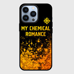 Чехол iPhone 13 Pro My Chemical Romance - gold gradient: символ сверху