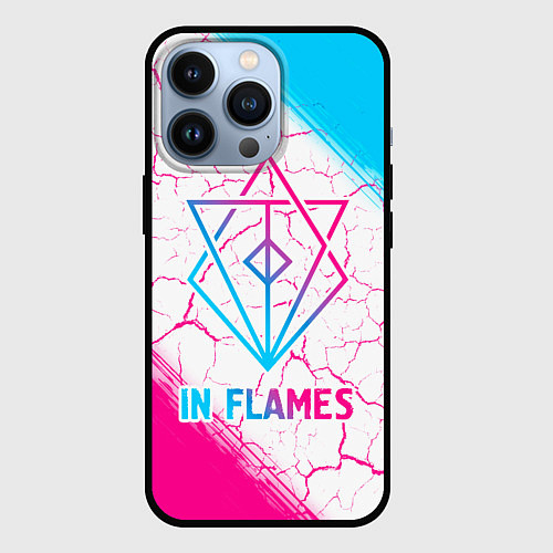 Чехол iPhone 13 Pro In Flames neon gradient style / 3D-Черный – фото 1