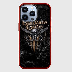 Чехол iPhone 13 Pro Baldurs Gate 3 dark logo