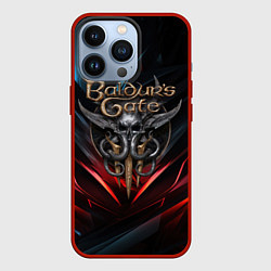 Чехол iPhone 13 Pro Baldurs Gate 3 dark logo