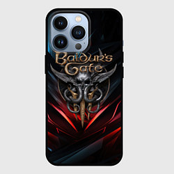 Чехол для iPhone 13 Pro Baldurs Gate 3 dark logo, цвет: 3D-черный
