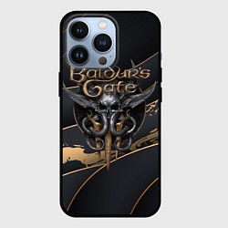 Чехол для iPhone 13 Pro Baldurs Gate 3 logo dark logo, цвет: 3D-черный