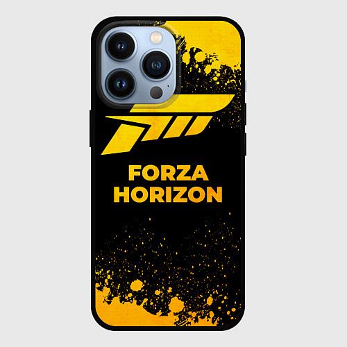 Чехол iPhone 13 Pro Forza Horizon - gold gradient / 3D-Черный – фото 1