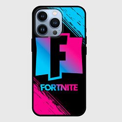 Чехол для iPhone 13 Pro Fortnite - neon gradient, цвет: 3D-черный