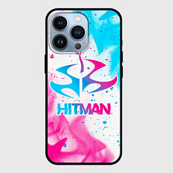 Чехол iPhone 13 Pro Hitman neon gradient style