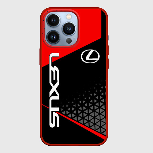 Чехол iPhone 13 Pro Lexus - red sportwear / 3D-Красный – фото 1