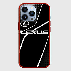 Чехол для iPhone 13 Pro Lexus - white line, цвет: 3D-красный