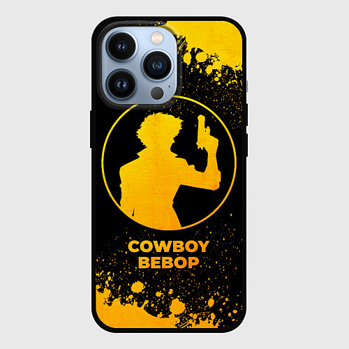 Чехол iPhone 13 Pro Cowboy Bebop - gold gradient / 3D-Черный – фото 1