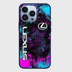 Чехол iPhone 13 Pro Lexus - неоновые брызги