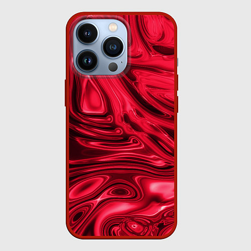 Чехол iPhone 13 Pro Абстракция плазма красный / 3D-Красный – фото 1