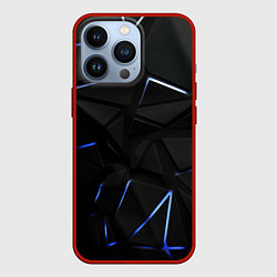 Чехол iPhone 13 Pro Black texture neon line