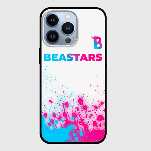 Чехол iPhone 13 Pro Beastars neon gradient style: символ сверху / 3D-Черный – фото 1