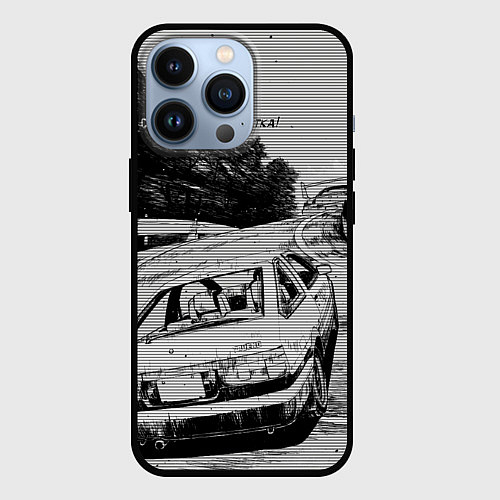 Чехол iPhone 13 Pro Тойота ae 86 - Инициал ди / 3D-Черный – фото 1