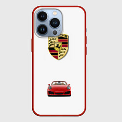 Чехол для iPhone 13 Pro Porsche car, цвет: 3D-красный