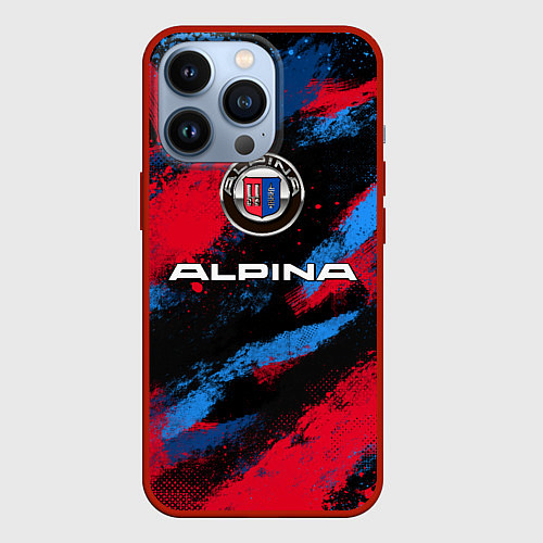 Чехол iPhone 13 Pro Alpina - BMW colors / 3D-Красный – фото 1