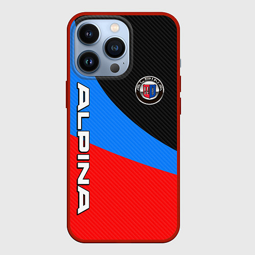 Чехол iPhone 13 Pro Alpina - classic colors / 3D-Красный – фото 1