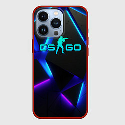 Чехол для iPhone 13 Pro CSGO neon geometry, цвет: 3D-красный