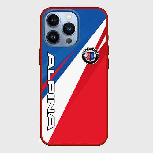 Чехол iPhone 13 Pro Alpine BMW - colors / 3D-Красный – фото 1