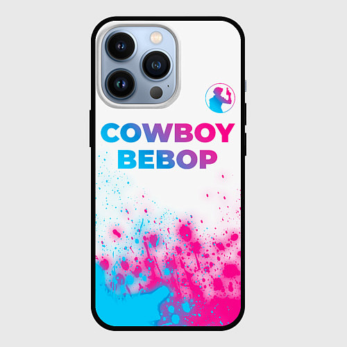 Чехол iPhone 13 Pro Cowboy Bebop neon gradient style: символ сверху / 3D-Черный – фото 1